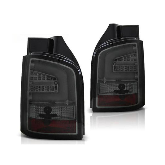 Feux arrière LED compatibles avec VW T5, années 03-09, fumés (hayon)