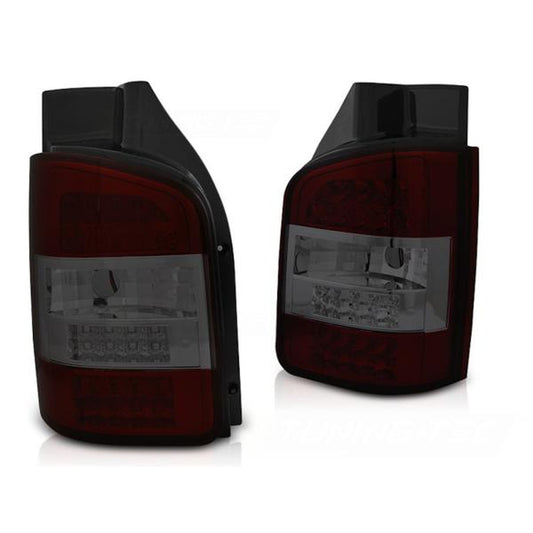 LED Rückleuchten passend für VW T5 Bj. 03-09 Rot/Smoke (Flügeltüren)