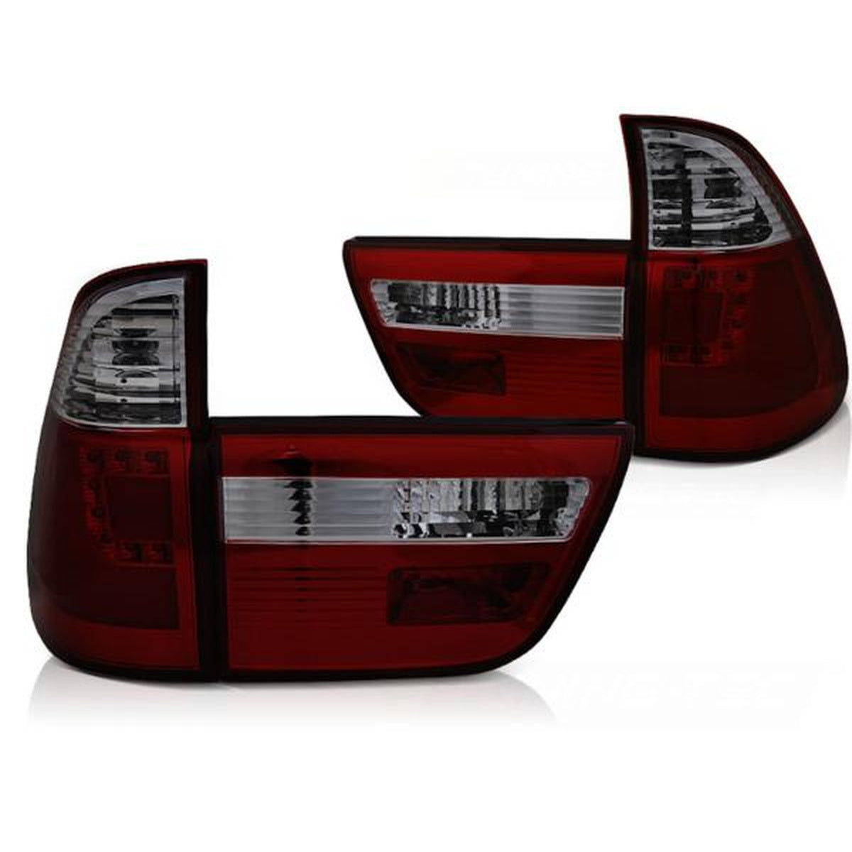 LED Lightbar Rückleuchten passend für BMW X5 E53 Bj. 99-03 Rot/Smoke