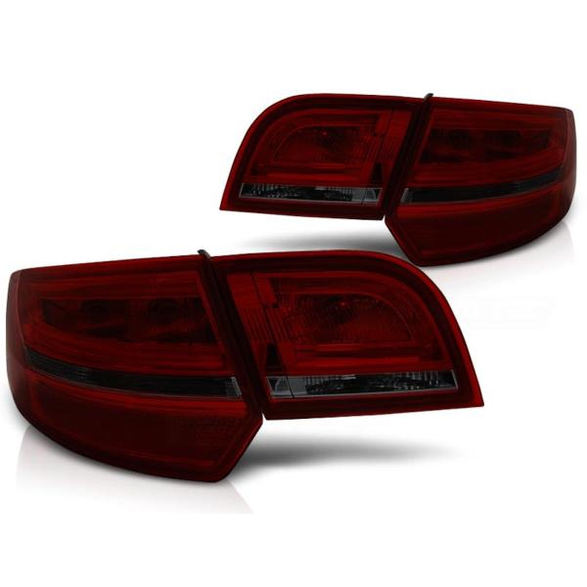 LED Lightbar Rückleuchten passend für Audi A3 8P Sportback Bj. 04-08 Rot/Smoke