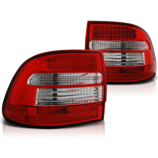 LED Rückleuchten passend für Porsche Cayenne 955 9PA Bj. 02-07 Rot/Chrom