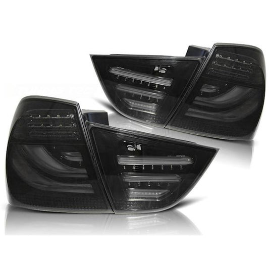 LED Lightbar Rückleuchten passend für BMW E90 LCI Limo Bj. 08-12 Schwarz Smoke