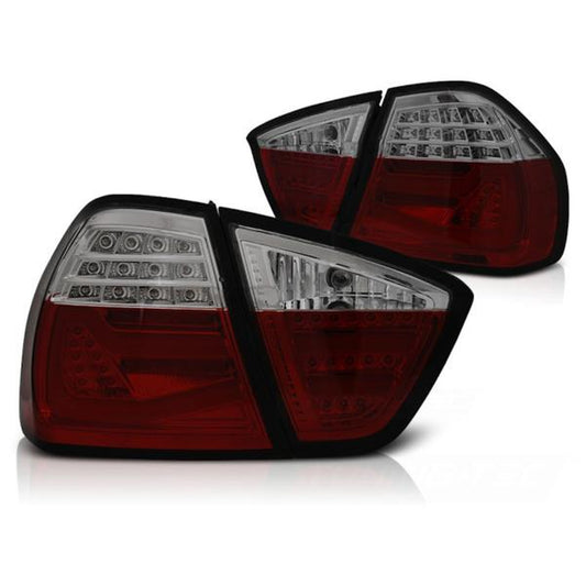 LED Lightbar Rückleuchten passend für BMW E90 Limo Bj. 05-08 Rot/Smoke