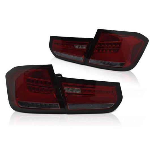 Voll LED Rückleuchten passend für BMW F30 Limo Bj. 11-15 Rot/Smoke dynamischer Blinker