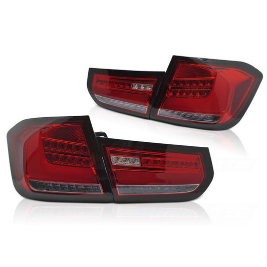 Voll LED Rückleuchten passend für BMW F30 Limo Rot/Chrom 2011–15