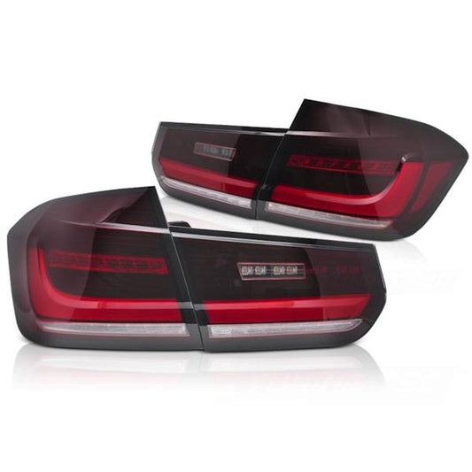 Voll LED Rückleuchten passend für BMW F30 Limo Bj. 11-19 Rot/Chrom dynamischer Blinker