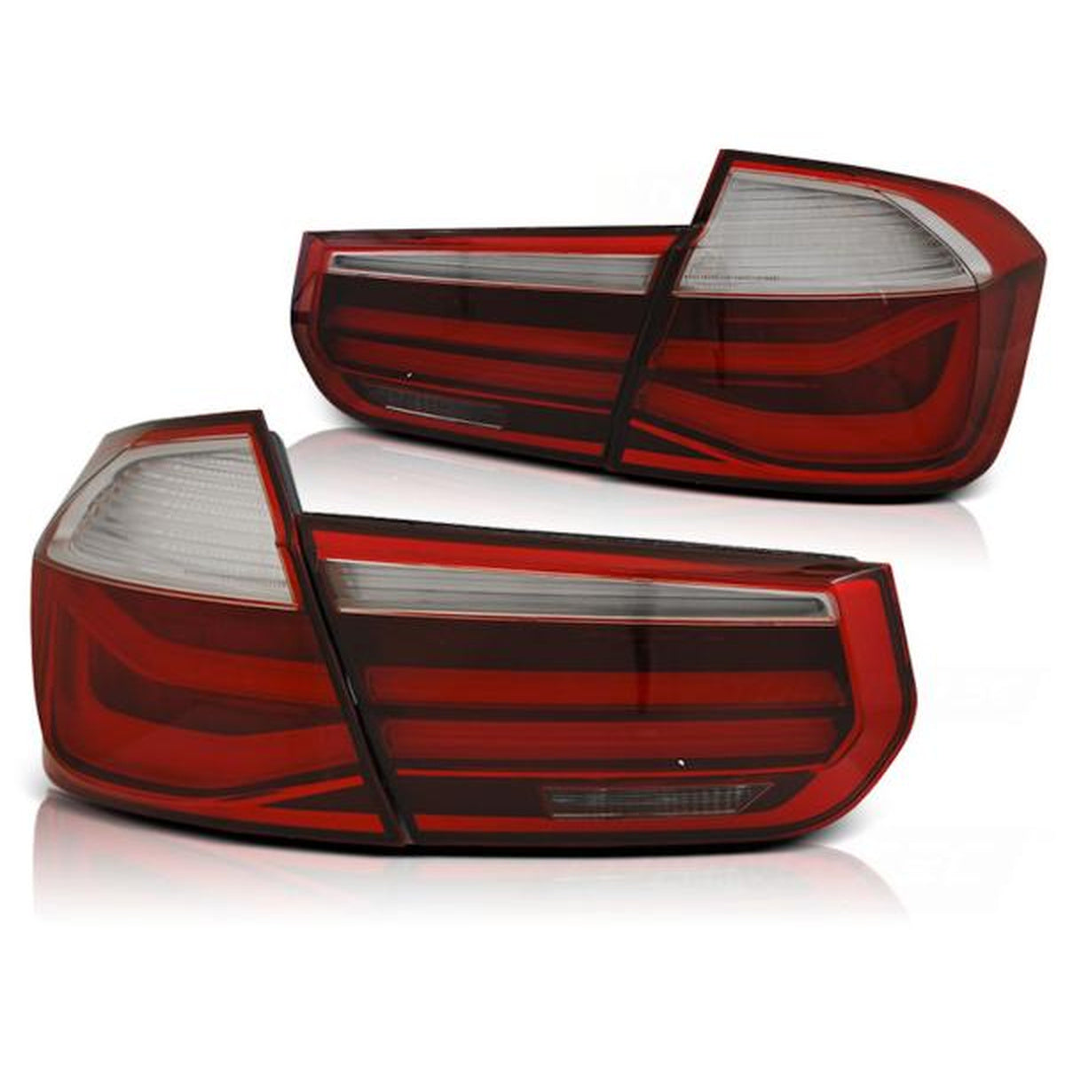 LED Lightbar Rückleuchten passend für BMW F30 Limo 2011–15 Rot/Smoke