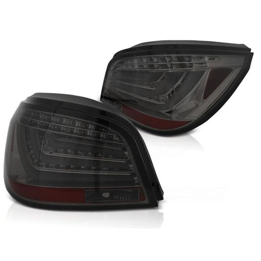 Feux arrière à barre LED compatibles avec BMW E60 Berline, année 03-07, fumés