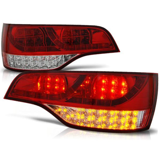 LED Rückleuchten passend für Audi Q7 4L Bj. 05-09 Rot/Chrom