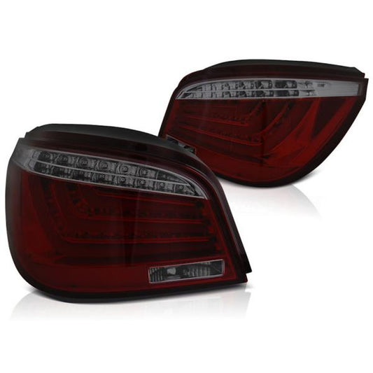 Feux arrière LED compatibles avec BMW E60 Berline 03-07 Rouge/Fumé