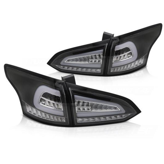 Voll LED Lightbar Rückleuchten passend für Ford Focus MK3 Turnier Bj. 11-18 Schwarz