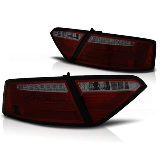 LED Lightbar Rückleuchten passend für Audi A5 Coupe Sportback Bj. 07-11 Rot/Smoke