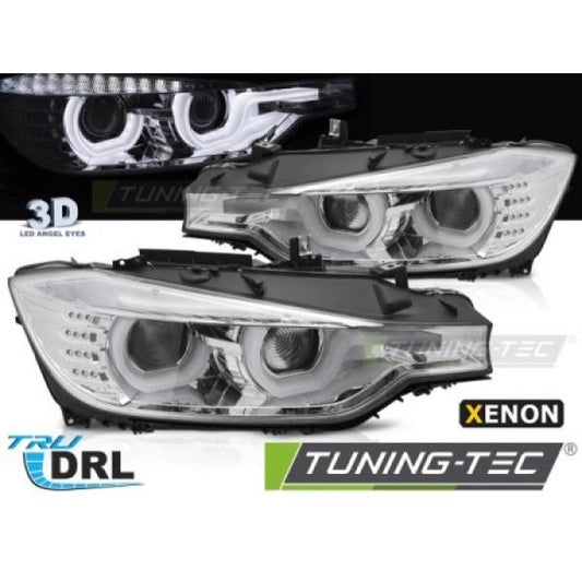 Xenon Scheinwerfer DRL LED Tagfahrlicht passend für BMW 3er F30 F31 Bj. 11-15 Chrom