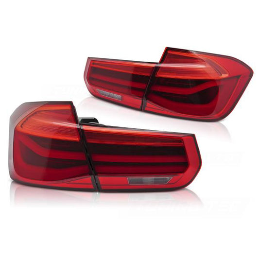 LED Lightbar Rückleuchten passend für BMW F30 Limo 2011–19 Rot