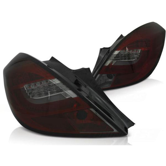 LED Lightbar Rückleuchten passend für Opel Corsa D (3-Türer) Bj. 06-14 Rot/Smoke