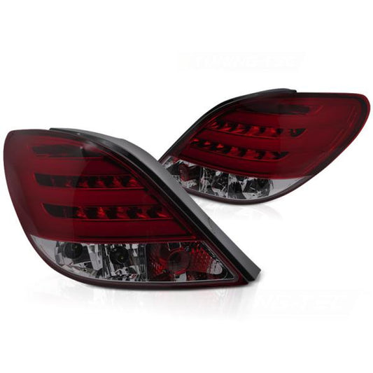 LED Lightbar Rückleuchten passend für Peugeot 207 Bj. 06-09 Rot/Smoke