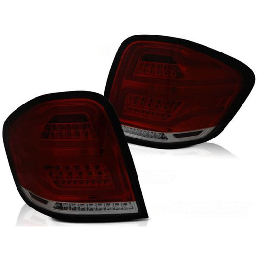 LED Lightbar Rückleuchten passend für Mercedes M-Klasse ML W164 Bj. 05-08 Rot/Smoke