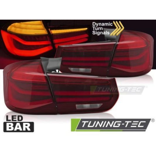 Feux arrière LED Lightbar compatibles avec BMW Série 3 F31 Touring 2011–2018 Rouge