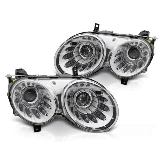 Xenon Tagfahrlicht Scheinwerfer Set passend für Bentley Continental GT 03-08 mit LED Blinker chrom