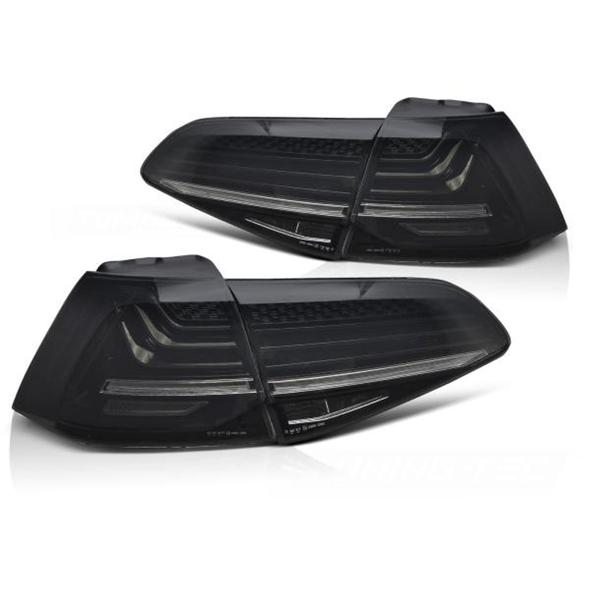 LaserLINE VOLL LED Rückleuchten Set passend für VW Golf 7 (VII) 13-19 schwarz/rauch mit dynamische Blinker