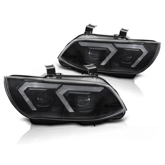 3D Xenon LED Tagfahrlicht Scheinwerferset passend für BMW 3er Coupe/Cabrio E92/E93 LCI 10-13 schwarz