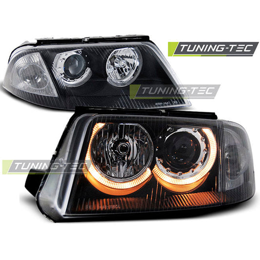 Scheinwerfer Angel Eyes Schwarz passend für VW PASSAT 3BG B5 FL 09.00-03.05