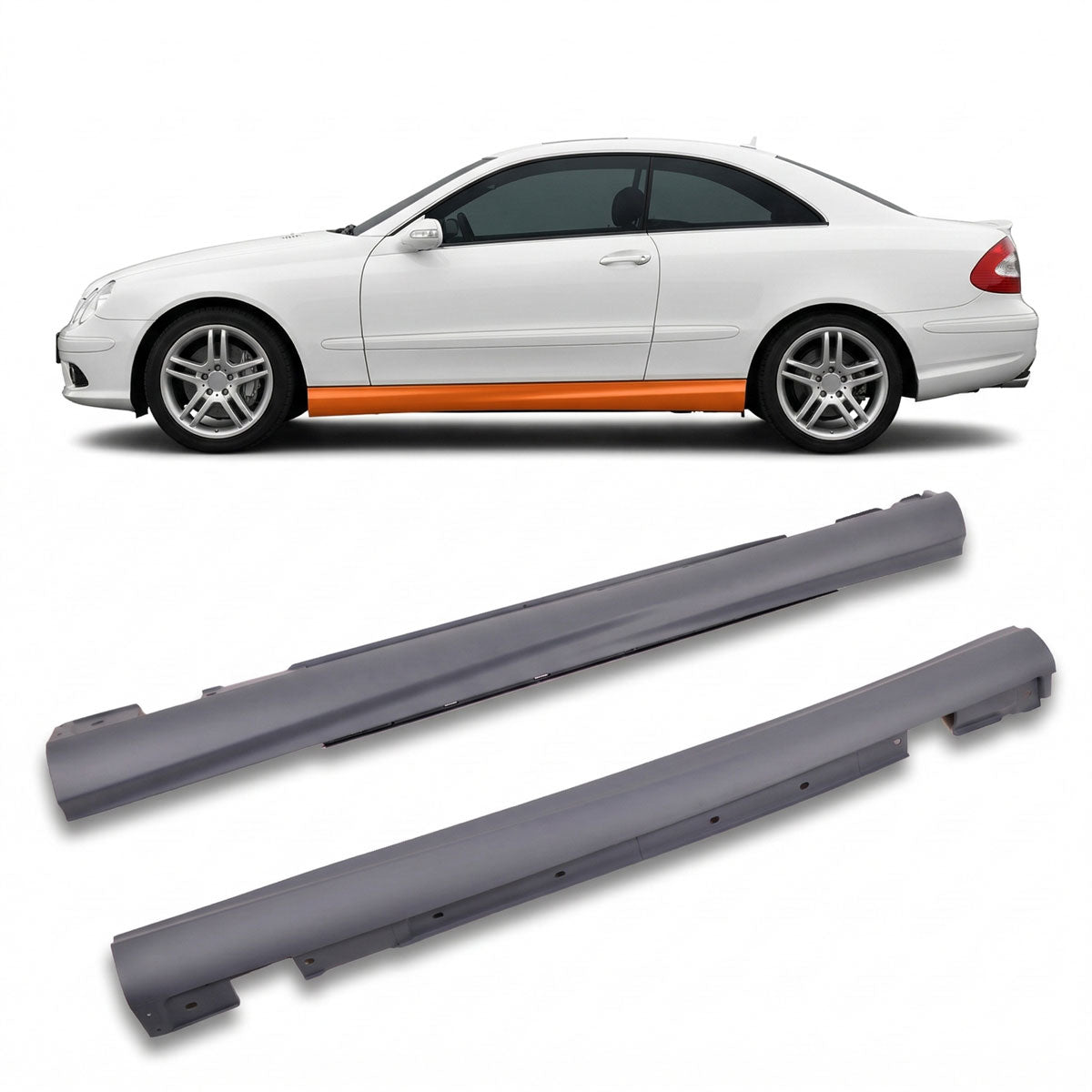 Seitenschweller passend für Mercedes CLK W209 Coupé Cabrio 2002-2009 – Ansicht 1